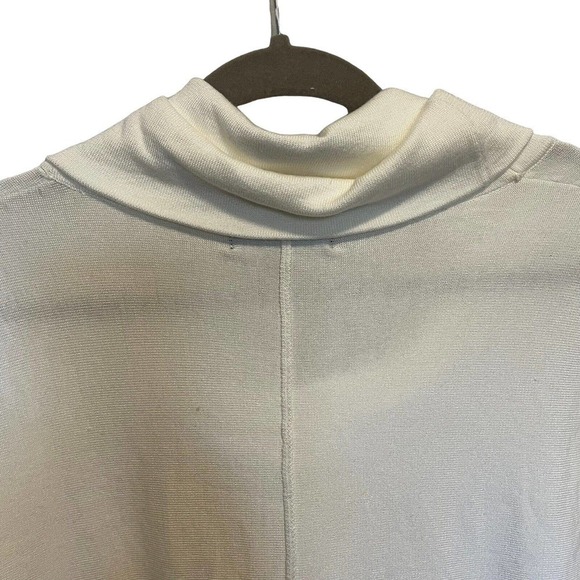Joan Vass Relaxed Fit Cowl Neck Pullover Sweater White Slouchy Size S New - Picture 13 of 13
